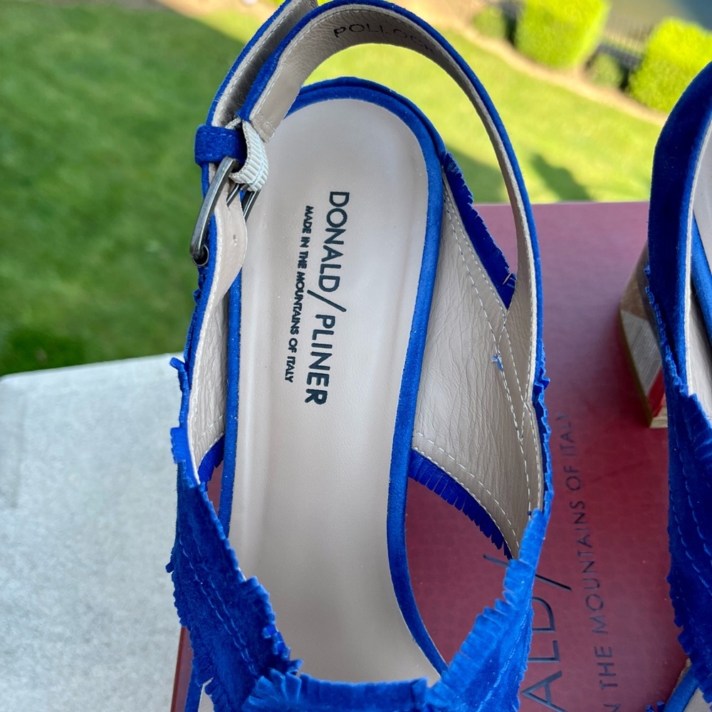 ‼️🎉HOST PICK🎉‼️Donald J. Pliner Block Heels in Royal Blue Suede 9M - Picture 4 of 6